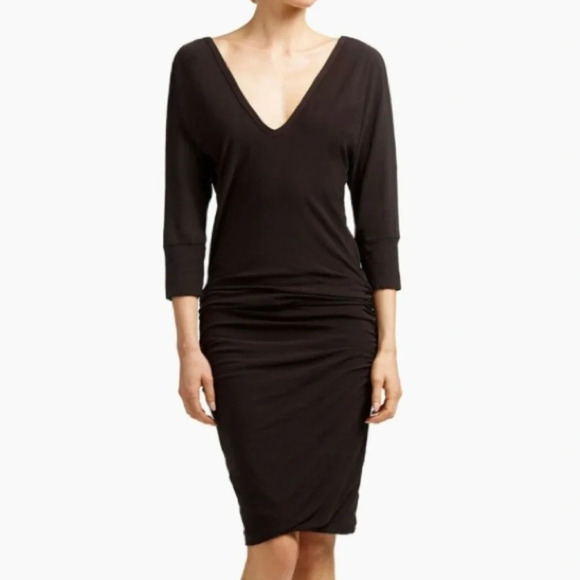 James Perse Side Ruched Bodycon S - Picture 1 of 8